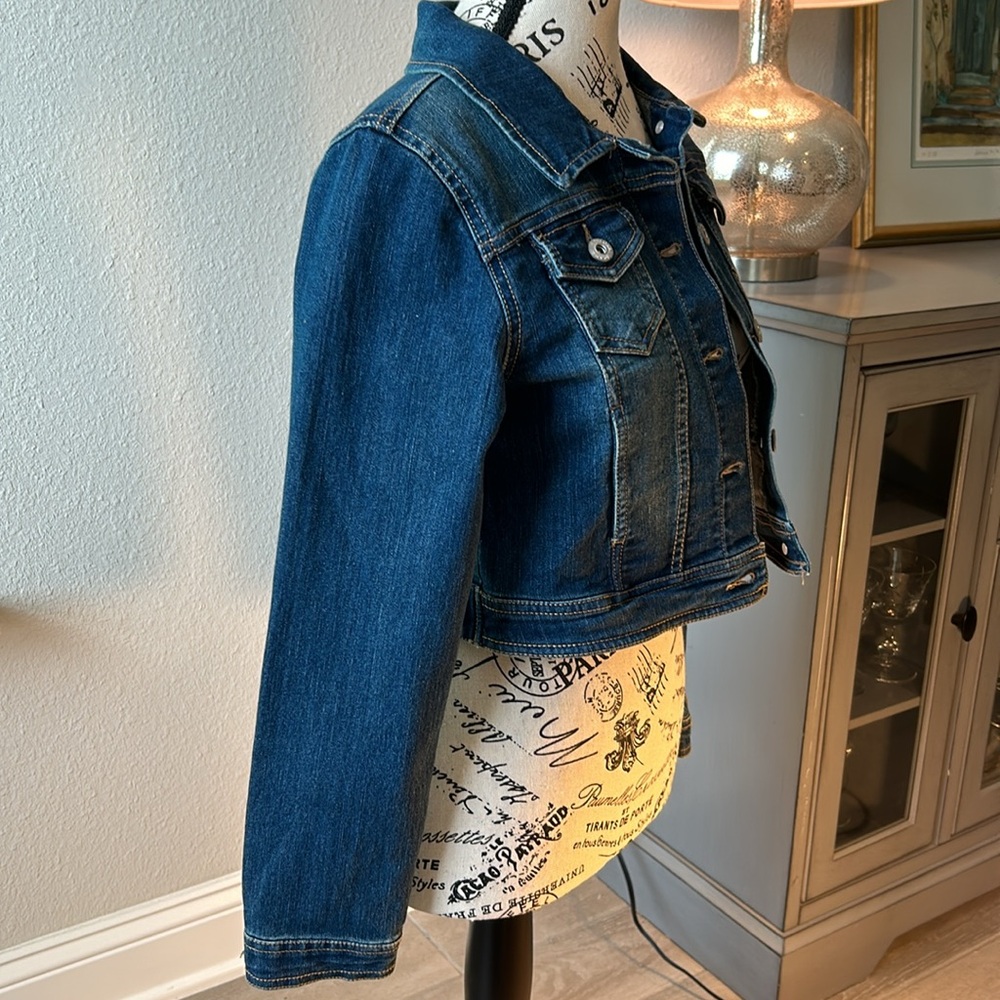 Cropped Arizona Jeans Co Jean Jacket Size XL 16 - Picture 2 of 12